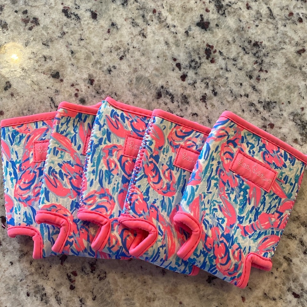 Set of 5 Lilly Pulitzer coozies